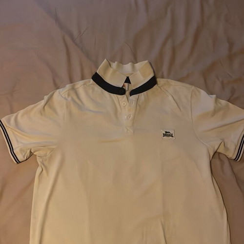 Lonsdale vintage white polo shirt, size large