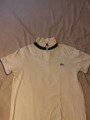 Lonsdale vintage white polo shirt, size large