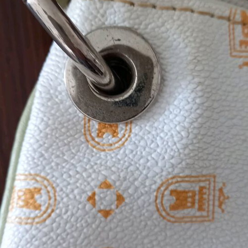 KEM shoulder bag like new, white and green
