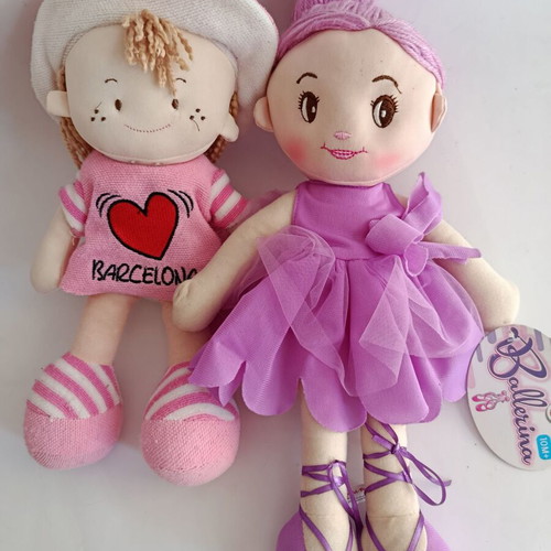 Cloth dolls like new, set of 2, 40 and 30 cm
