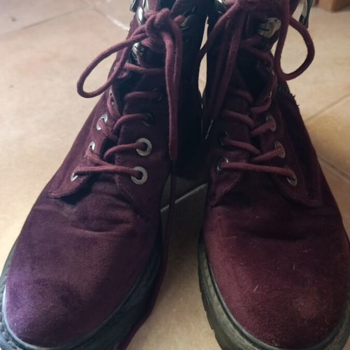 S.Oliver velvet women's shoes like new, purple, size 38