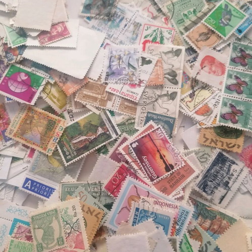 Old stamps used from around the world, canceled