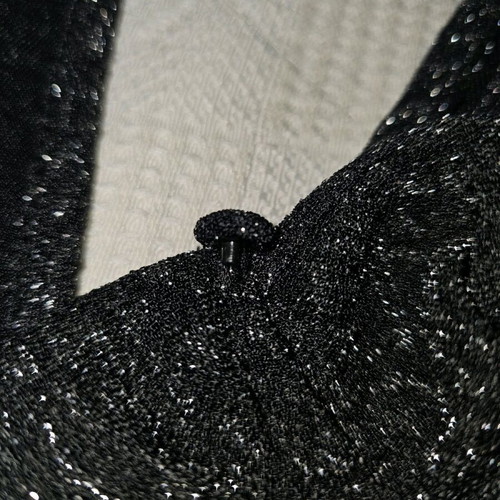 Pullbear women's medium blouse like new, black with silver thread