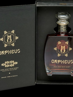 Orpheus Aged Tsipouro with Honey new in collectible packaging