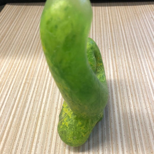 Solid artistic glass sculpture