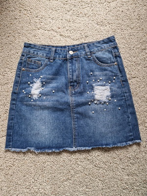 High-waist push up skirt blue new, size M