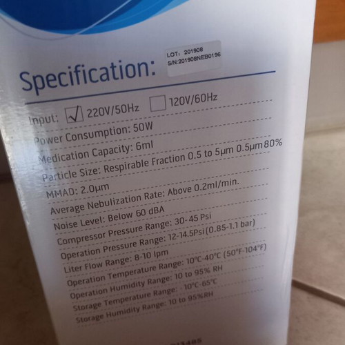 Compressor nebulizer lightly used, very good condition