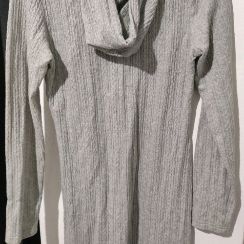 Gray long-sleeve Paranoia dress like new with hood drawstring size M