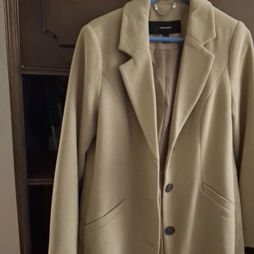 Vero Moda beige coat like new, knee-length size M