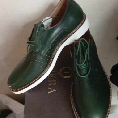 Riviera Milano green leather shoes size 43 new