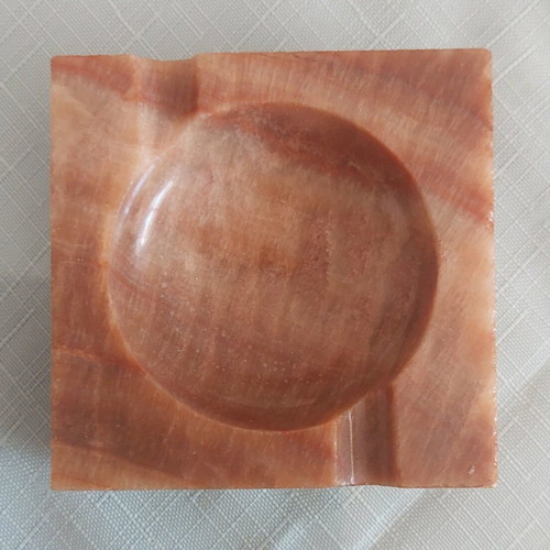Vintage marble ashtray like new, square 7 cm