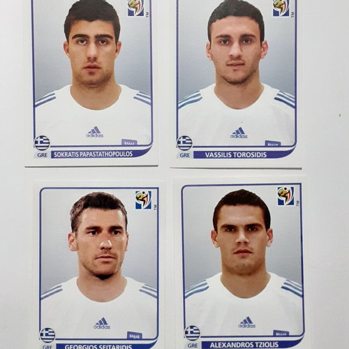 Argentina England Hellas Nigeria Stickers new, pack of 34