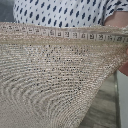Modern curtain net ready to hang, like new, ivory color