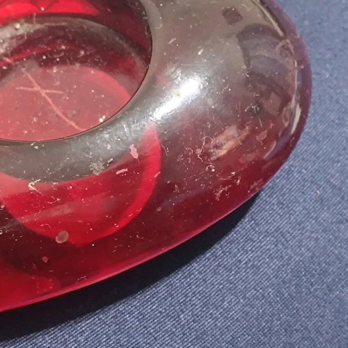Heart-shaped tealight holders used, set of 2