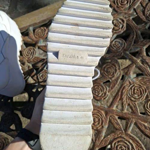 Bershka platform shoes white like new, size 41
