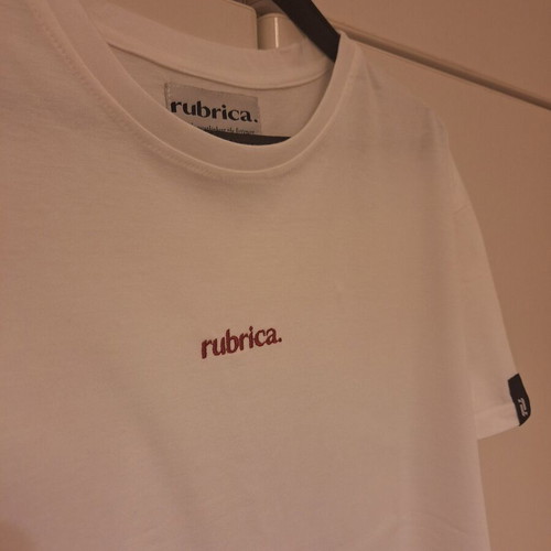T-shirt with embroidery unisex new, 100% organic cotton, size M
