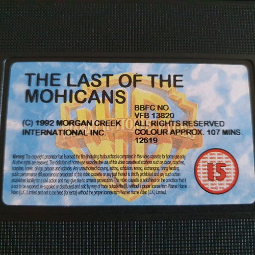 The Last of the Mohicans VHS used, adventure