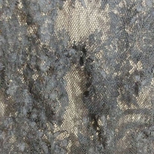 Pareo with lace used, black, one size