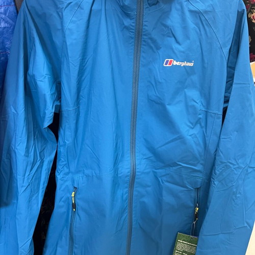 Berghaus Stormcloud Waterproof Jacket new, size M, blue and green