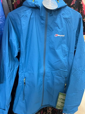 Berghaus Stormcloud Waterproof Jacket new, size M, blue and green