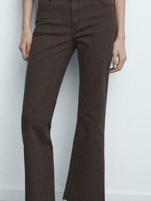 Mango flared cropped jeans brown, size 34, like new