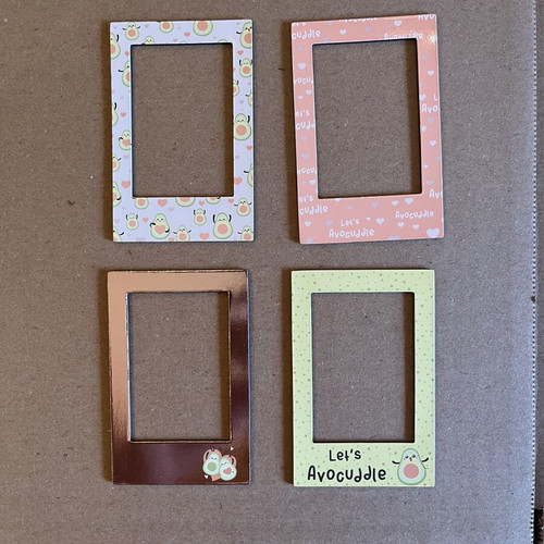 Magnetic photo frames set of 4, 8.8 × 5.6 cm, for Instax Mini photos