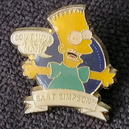 Bart Simpson decorative pin used