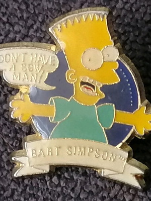Bart Simpson decorative pin used