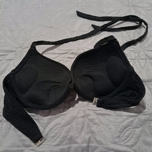Bikini push-up top black like new, size S