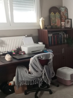 Γραφείο με βιβλιοθήκη