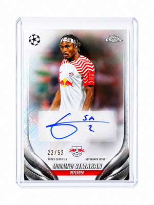 Mohamed Simakan autograph Topps Chrome Leipzig card new
