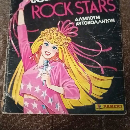 Panini Barbie Rock Stars album like new, incomplete