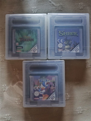 Παιχνίδια Game Boy Color πακέτο 3 μεταχειρισμένα: Donald Duck, Tarzan, Shrek