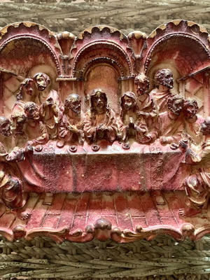 Last Supper handmade plaster like new 2