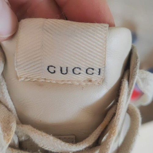 Gucci Rhython leather sneaker size 38 used beige