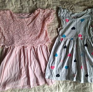 2 φορεματάκια h&m για 18-24 μηνών