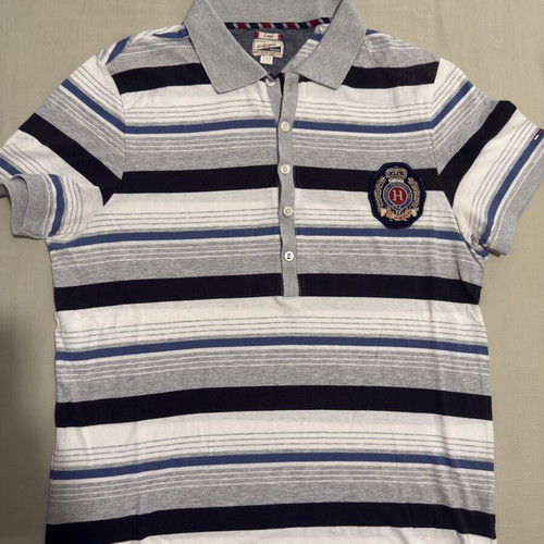 Tommy Hilfiger T shirt used, size L, white and grey