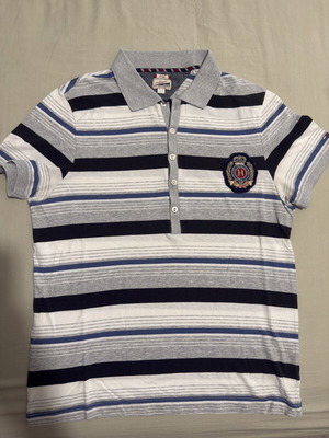 Tommy Hilfiger T shirt used, size L, white and grey