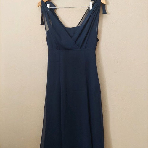 Raxevsky dress dark blue muslin size Small like new