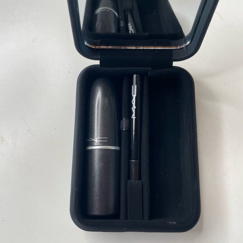Mac lipstick case with brush new