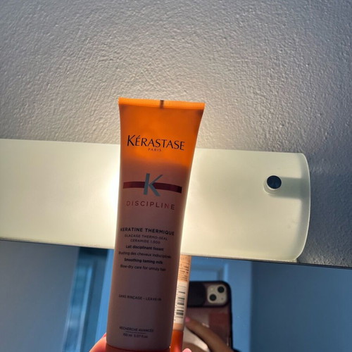 Kérastase Discipline Keratine Thermique hair heat protection cream used 150ml