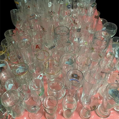 Beer glasses new, over 250 rare foreign and Greek brands