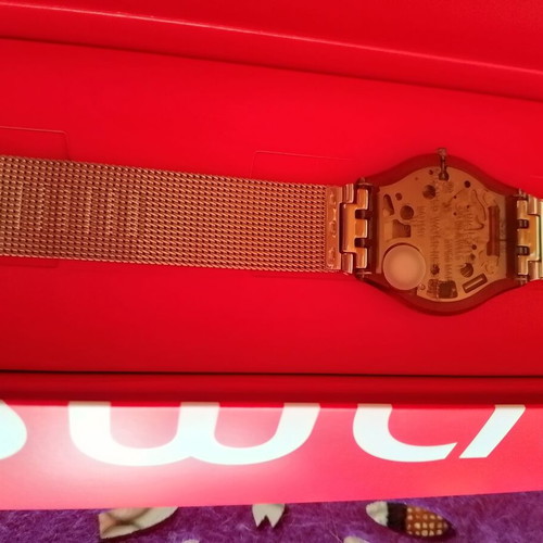 Swatch Metal Knit Again watch like new, silver unisex