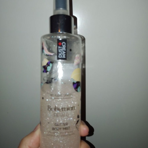 Body mist perfume with glitter Dust+Cream Bohemian Petals 200ml like new