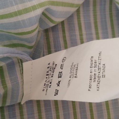 Harry Cornick men's short sleeve striped shirt new, size L