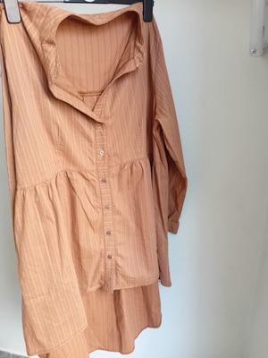 Cotton shirt 60% beige brown size 2XL new
