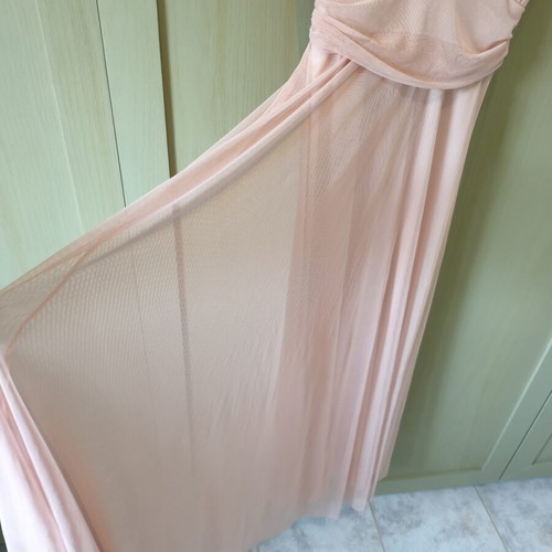 Maxi dress pink tulle with cups, like new, size M