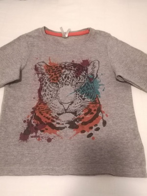 Orchestra girls' blouse size 4 years used, grey colorful