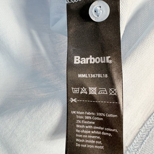 Barbour polo shirt like new, size L, blue