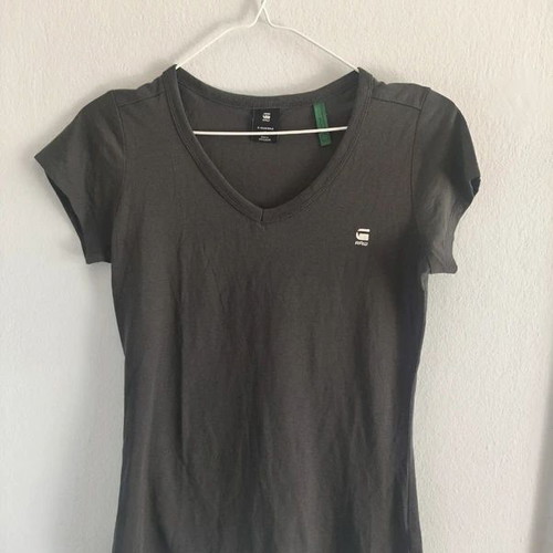 G-Star Raw women's t-shirt size S like new, 100% cotton khaki-brown